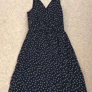 Navy polka dot dress
